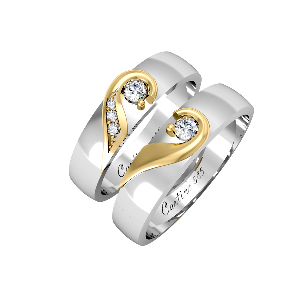 Nhẫn đôi vàng tây 10k - Trang sức PTJ3283